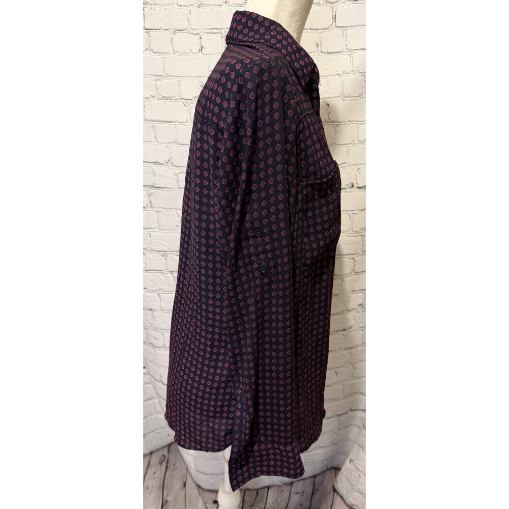 Express The Portofino Shirt Long Sleeve Purple Button Up Women’s Large - Picture 5 of 7